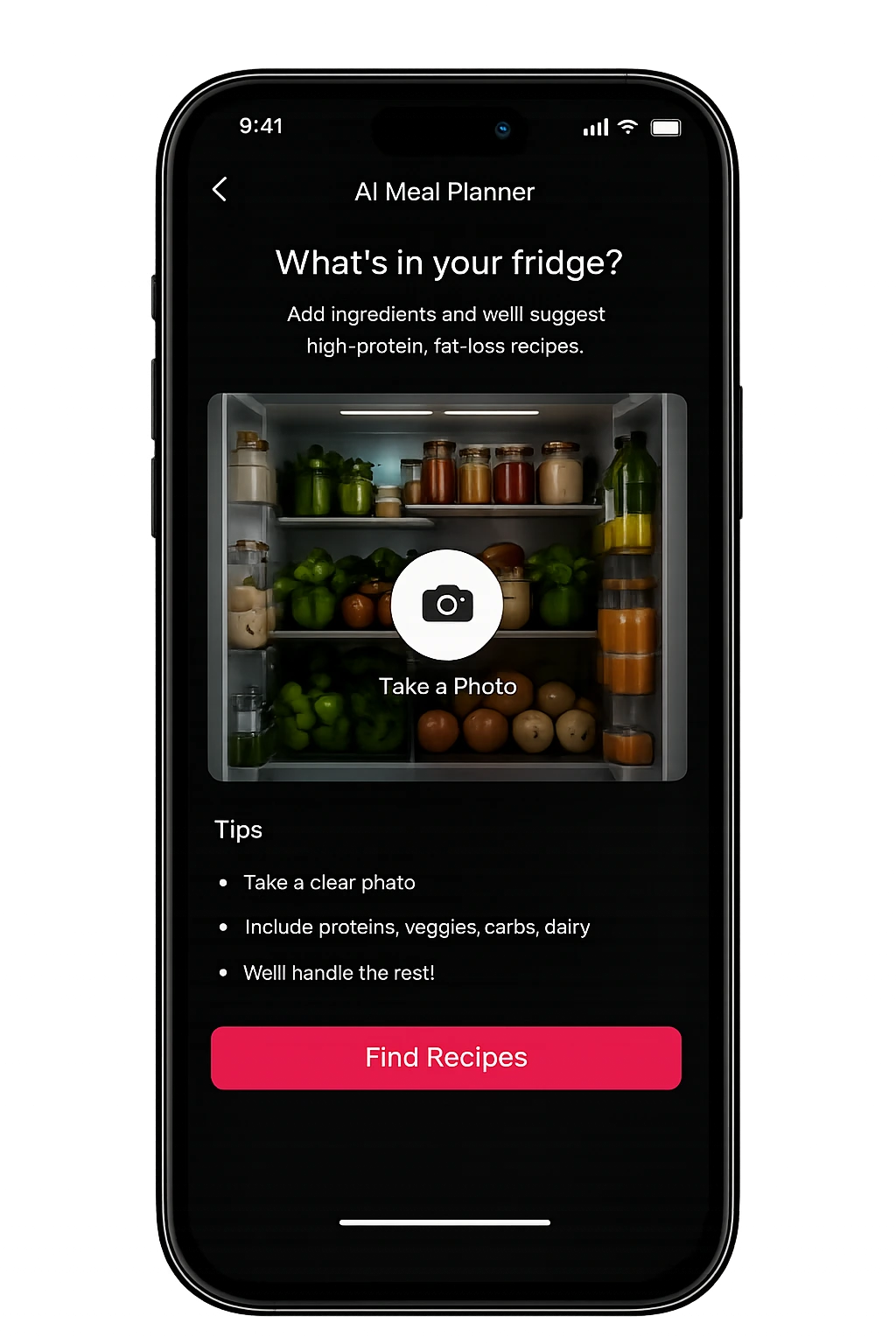 ShapeMirror — recipe from what's in your fridge