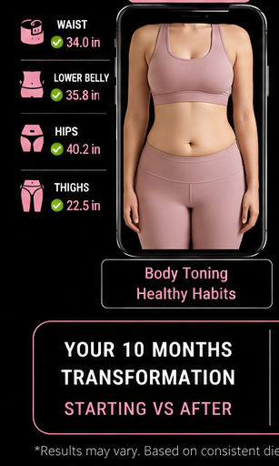 Illustrative concept of projected 6-month body shape